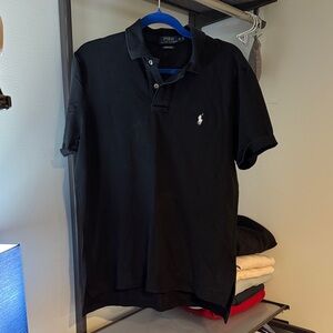 Polo by Ralph Lauren Stretch Mesh Black Polo Shirt